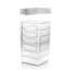 Bacs de rangement en plastique transparents avec couvercle Sorbus