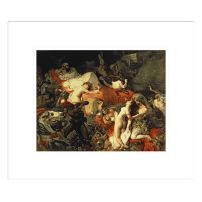 La mort de Sardanapale par Eugène Delacroix, impression giclée sur cadre