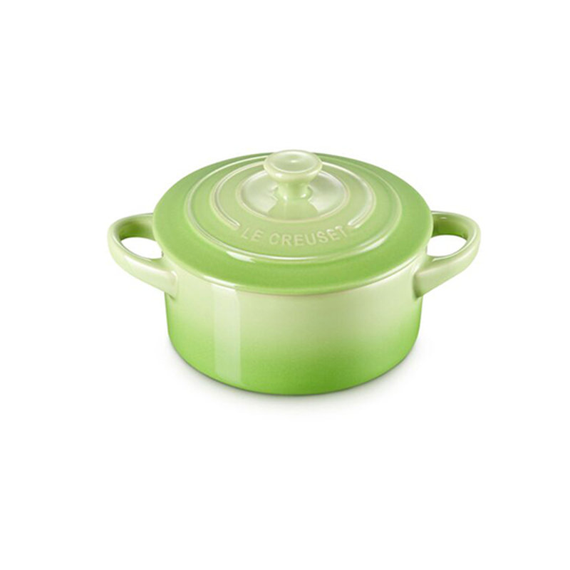Le Creuset Stonware 8 oz. Mini Round Cocotte with Lid, Palm