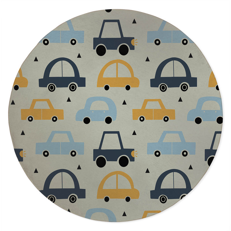 Tapis de jeu pour enfants Driveway, Vert clair / jaune