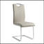 Ensemble de chaises de salle à manger de style unique recouvert de similicuir gris et taupe