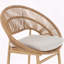 Chaise de salle à manger d'extérieur en osier de style papasan