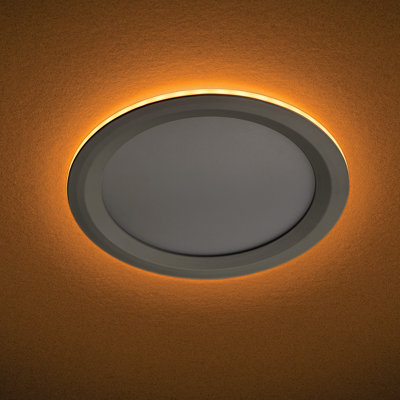 8 in. Canless Integrated LED Recessed Light Trim with Night Light 650 Lumens Adjustable  CCT