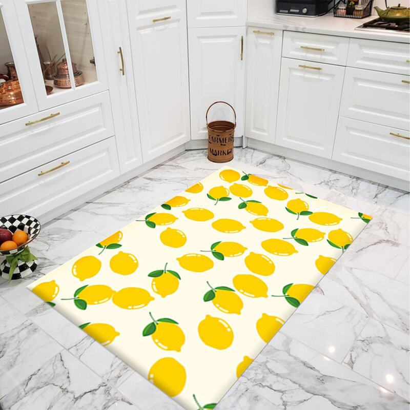 Tapis en jute tissé à la machine Kolling - jaune / vert, Tapis de couloir 2 pi 7 po x 6 pi 7 po