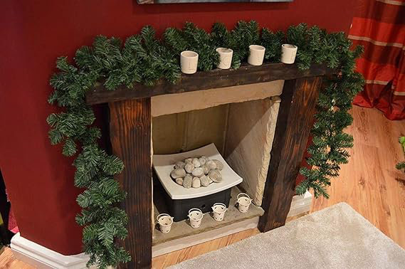 Annachiara 270cm Faux Garland, Dark Green