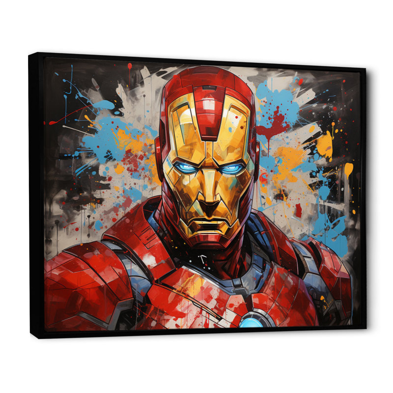 Pop Comic Book - reproduction sur toile, Cadre flottant noir, H 30 po x l 40 po x P 1,5 po