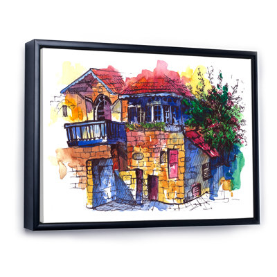 Cityview of Old Europe Village II - peinture sur toile
