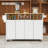 Rolling Kitchen Island Cart with 2 Drop Leaves, Power Outlet, 4 Fluted Doors and Spice Rack-1185910305