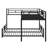 Twin over Full  Space-Efficient L-Shaped Metal Bunk Bed-114355455
