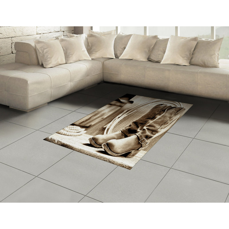 Black White High Density Long Fiber Poly Threads Decorative Area Rug Carpet, Rectangle 4' x 5'8"