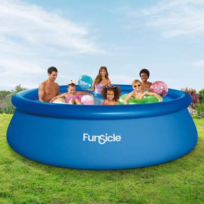 Funsicle 18" x 48" QuickSet Inflatable Ring Top Outdoor Above Ground Pool w/Pump