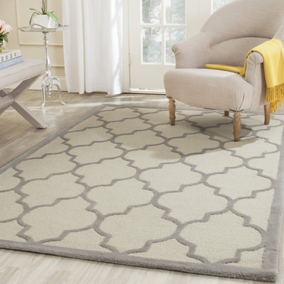 Rotteck Geometric Wool Hand Woven Area Rug