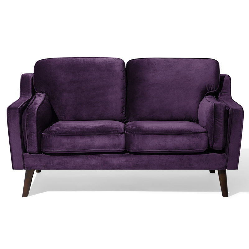 Forsyth Velvet Loveseat, Violet