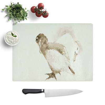 Glass Ducklings by Katsushika Hokusai Chopping Board