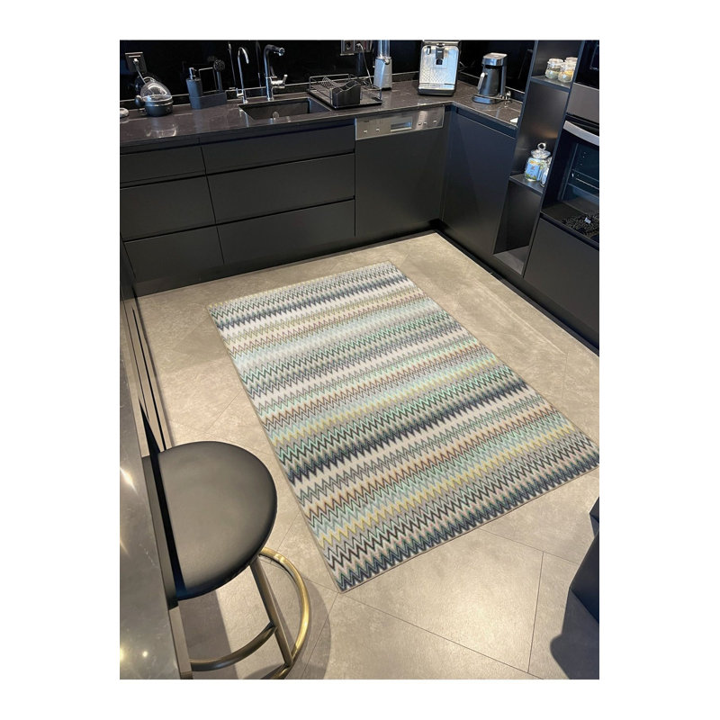 Tapis tissé à motif géométrique Cross Cross, Tapis de couloir 3 pi 3 po x 6 pi 7 po