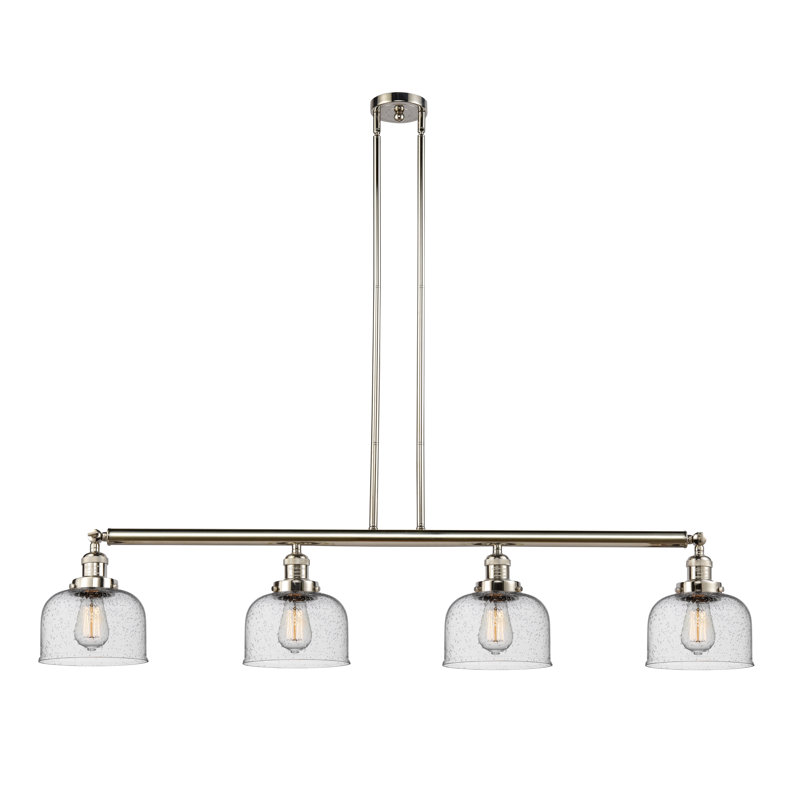 Morrow 4 - Light Kitchen Island Pendant, No Bulb Included, Seedy, Polished Nickel