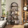 5 Tier Bookcase Arched Display Racks Tall Bookshelf Freestanding Open Storage Shelf