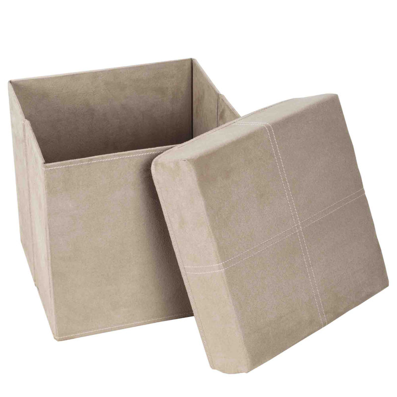 Repose-pieds avec rangement Montana 13 "de large Montana, Blanc cassé