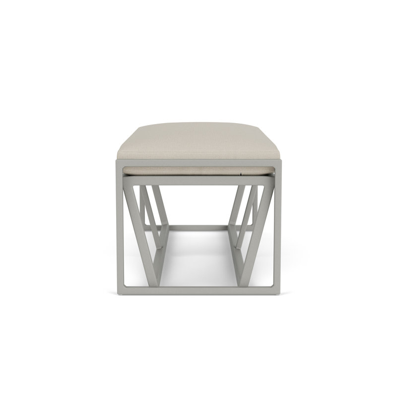 Summit Outdoor Dining Bench, Platinum, Fife Fog