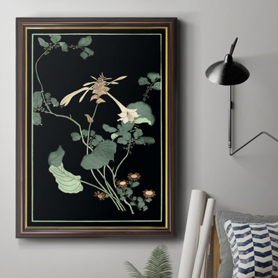 Midnight Floral I - peinture sur toile encadrée