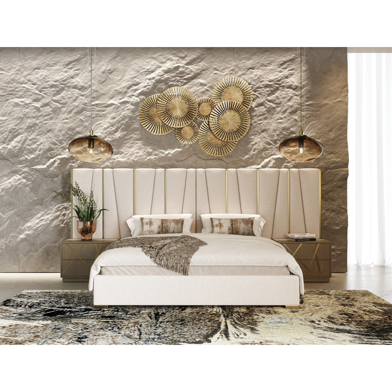 Ensemble de chambre avec lit plateforme 5 pièces Nixa, Grand