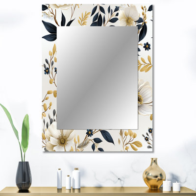Decorative Mirror, Victorian Wall Mirror, Printed Metal Art
