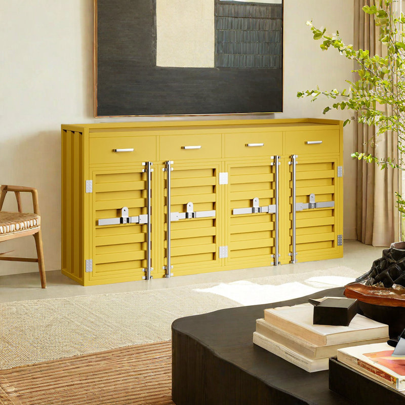78.74'' Sideboard, Yellow, 35.4" H x 70.8" W x 15.7" D