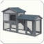 Cage en bois avec plateau rabattable