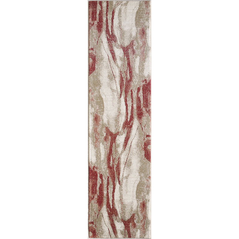 Tapis Kohsuke, Tapis de couloir 2 pi x 7 pi 7 po, Ivoire / brun