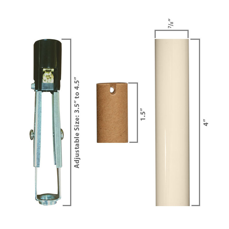 Chandelier Socket Kit, 6, White
