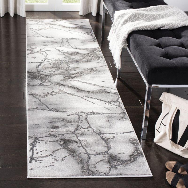 Ahanu Abstract Area Rug, Round 122 cm