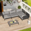 Canapé modulaire de patio pour 4 personnes avec coussins Imir-94747737