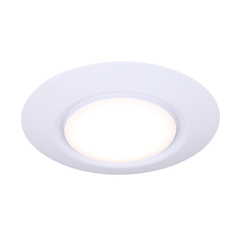 LED 6" White Acrylic LED Flush Mount, 1" H x 6" W x 6" D