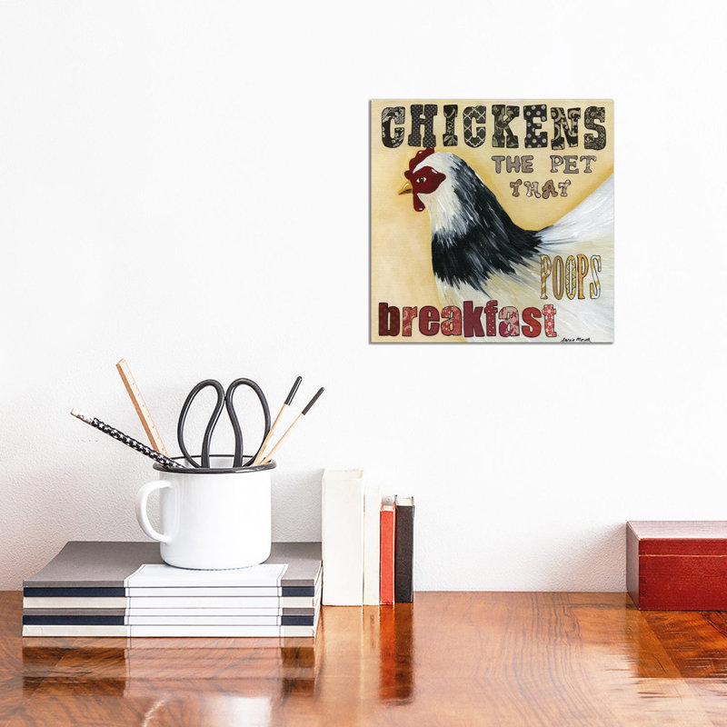 Poop Breakfast by Jamie Morath - Wrapped Canvas Print, 30.48 cm H x 30.48 cm W