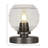 Jenne Accent Lamp Shown In Graphite Finish With 6" Clear Ribbed Glass
