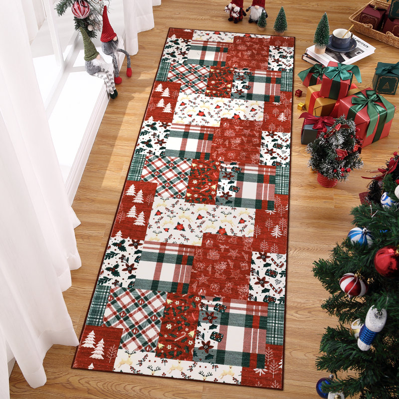 Rectangle Patchwork Washable Area Rug, 60*180cm