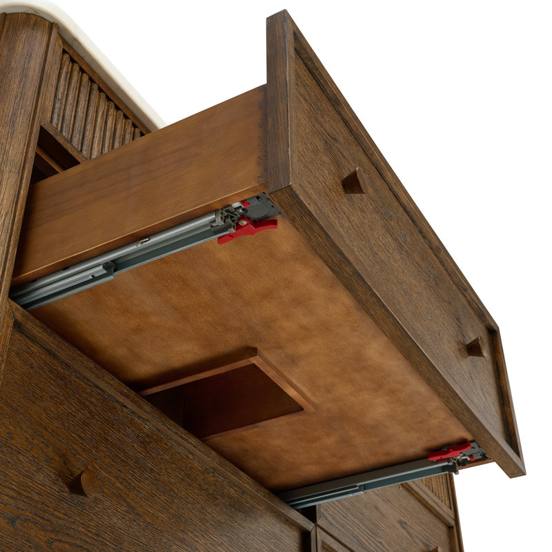 Meuble-lavabo double 60 po avec comptoir Statuario, Chêne brun rehaussé, 60"