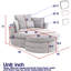 Beige Lounge Chair With Spacious Seat And Convenient Storage Swivel Soft Chenille In Colour