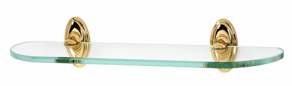 Classic Traditional Wall Shelf, Polished Brass