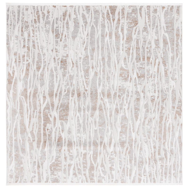 Tapis abstrait Rosalba Performance, Carré 6 pi 7 po