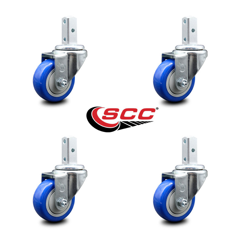 Polyurethane Casters, Blue
