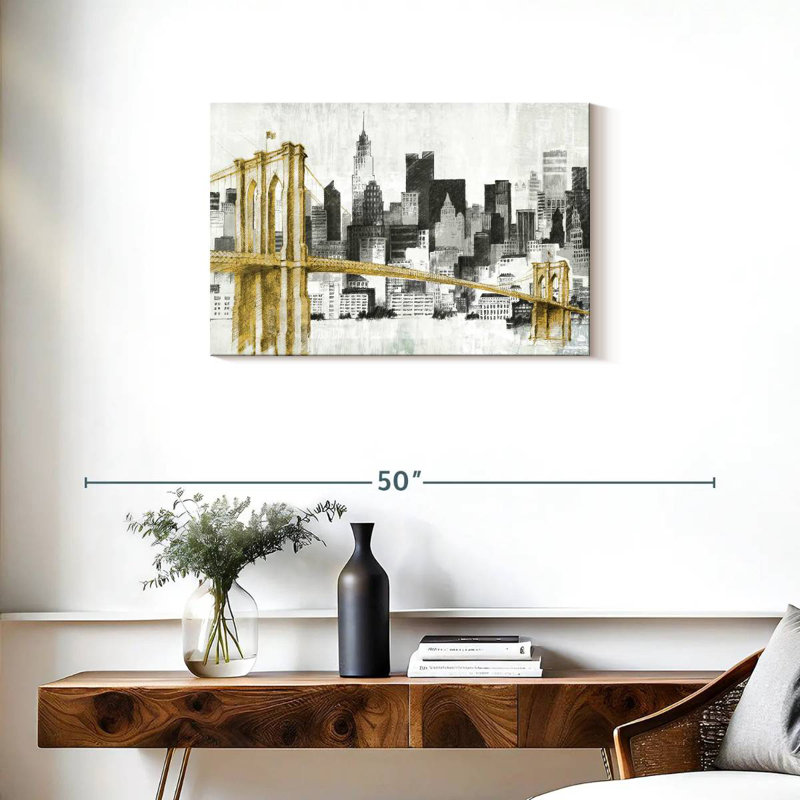 Lilie New York Skyline pont jaune sans mots