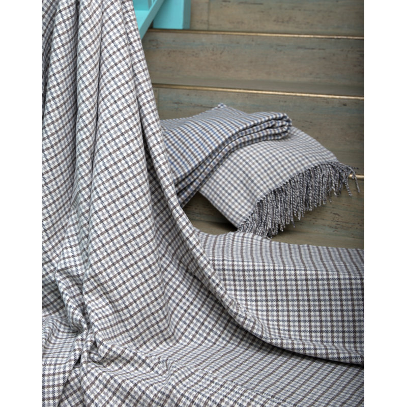Dalton Throw Blanket, Beige/Blue/Green