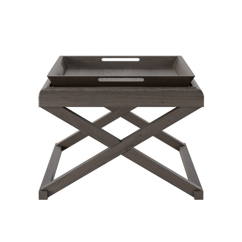 Oxford Solid Wood Tray Top End Table