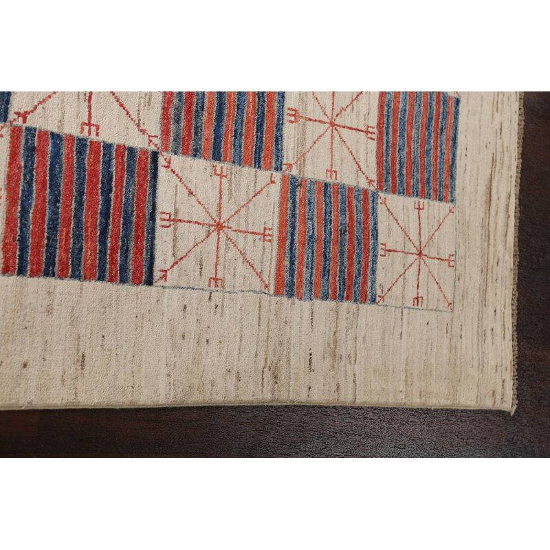 Tapis à carreaux Gabbeh Kashkoli