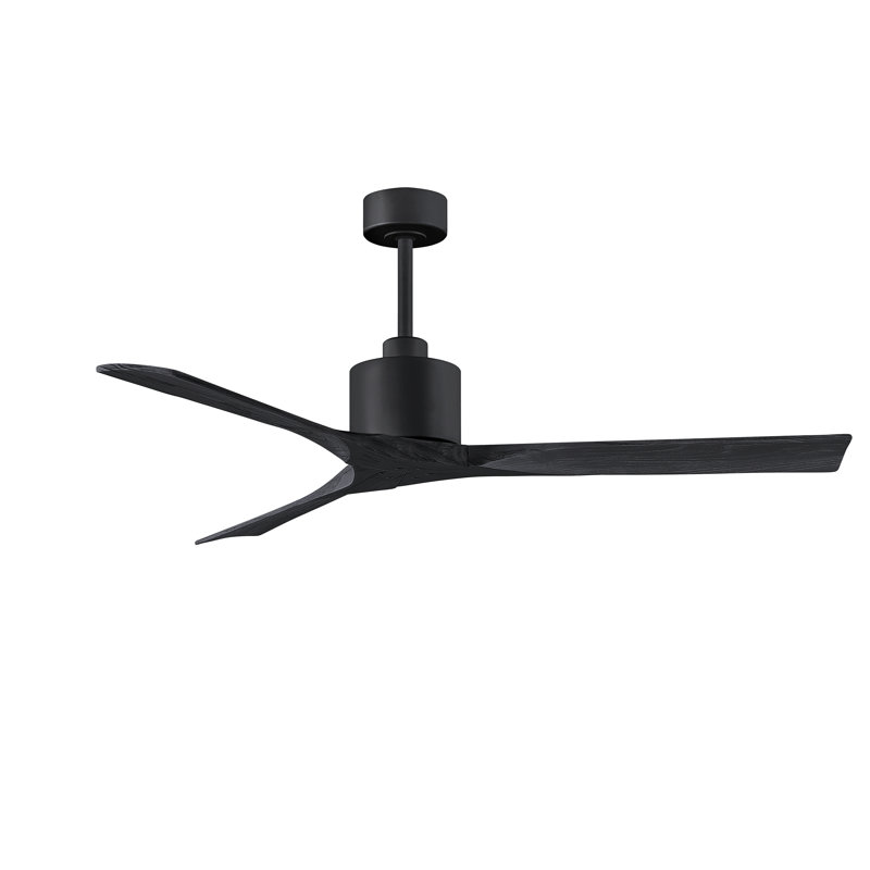 Nan Ceiling Fan In Textured Blades, Matte Black, Matte Black, 60"