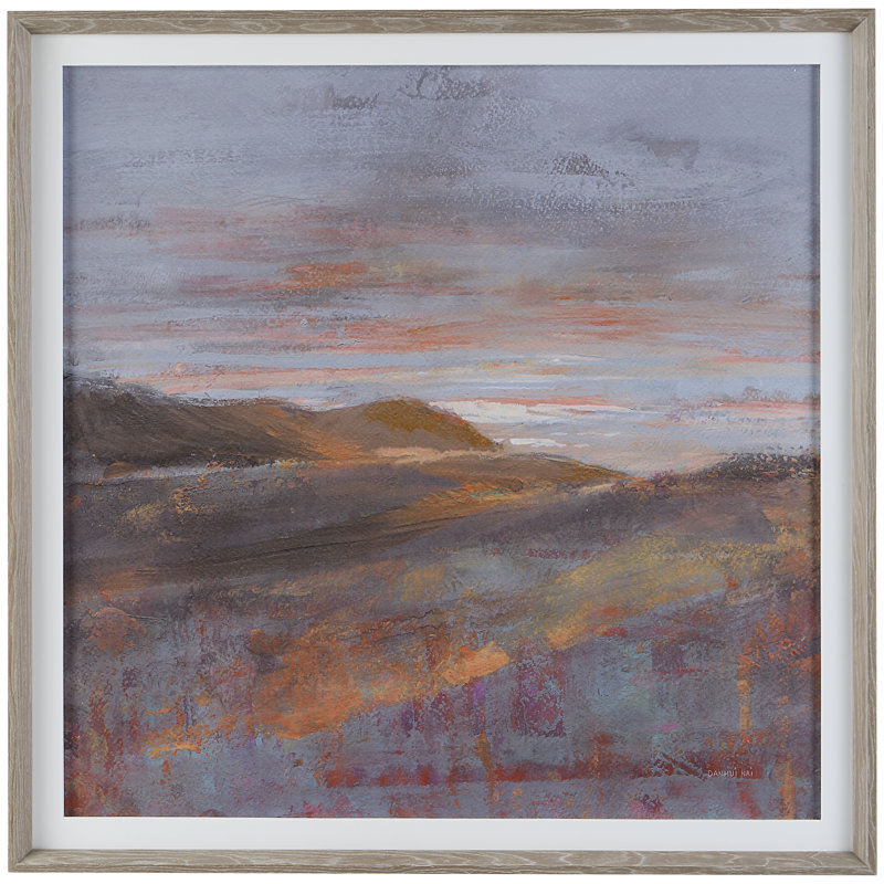 Oversized Natural Landscape Print with Light Oak Frame