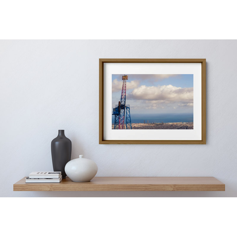 Lookout Point Print by Joseph Regan, 22" H x 26" W x 0.75" D, Walnut
