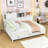 3 Drawers Wooden Daybed with Pushable Shelf, USB & Socket Charging Station-402812616-402812617