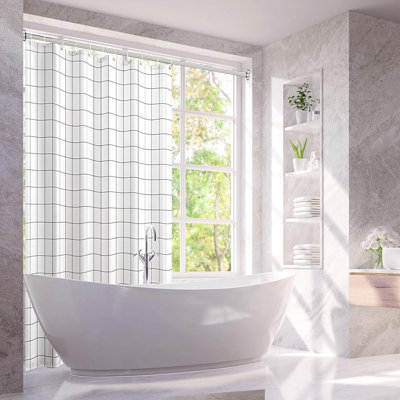 Adjustable Spring Tension Shower Curtain Rod, Non-Slip Rust-Proof Bathroom Window Room Divider Rod, No Drilling Installation, Durable Stainless Steel Construction